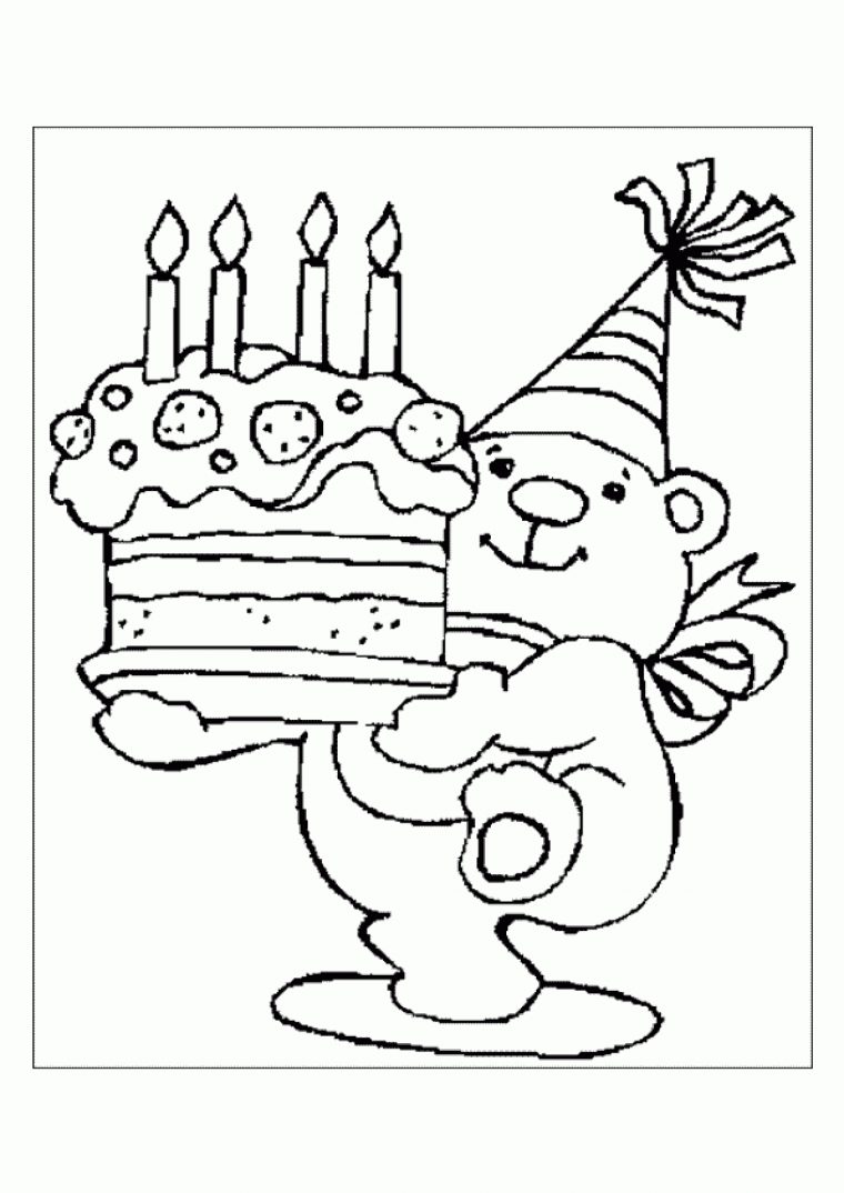 Coloriage Anniversaire 2 Ans pour Coloriage 4 Ans