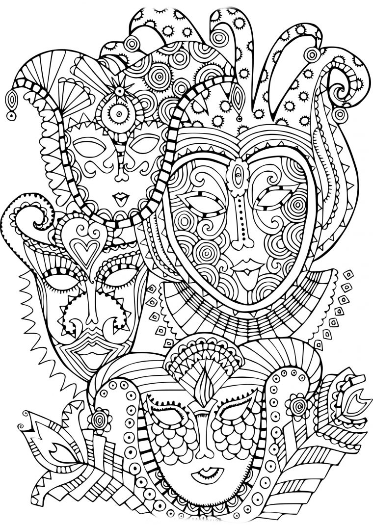 Coloriage Anti-Stress Carnaval À Imprimer Sur Coloriages à Dessin Carnaval