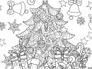 Coloriage - Arbre De Noël En Zentangle  Coloriages À destiné Dessin Arbre De Noel