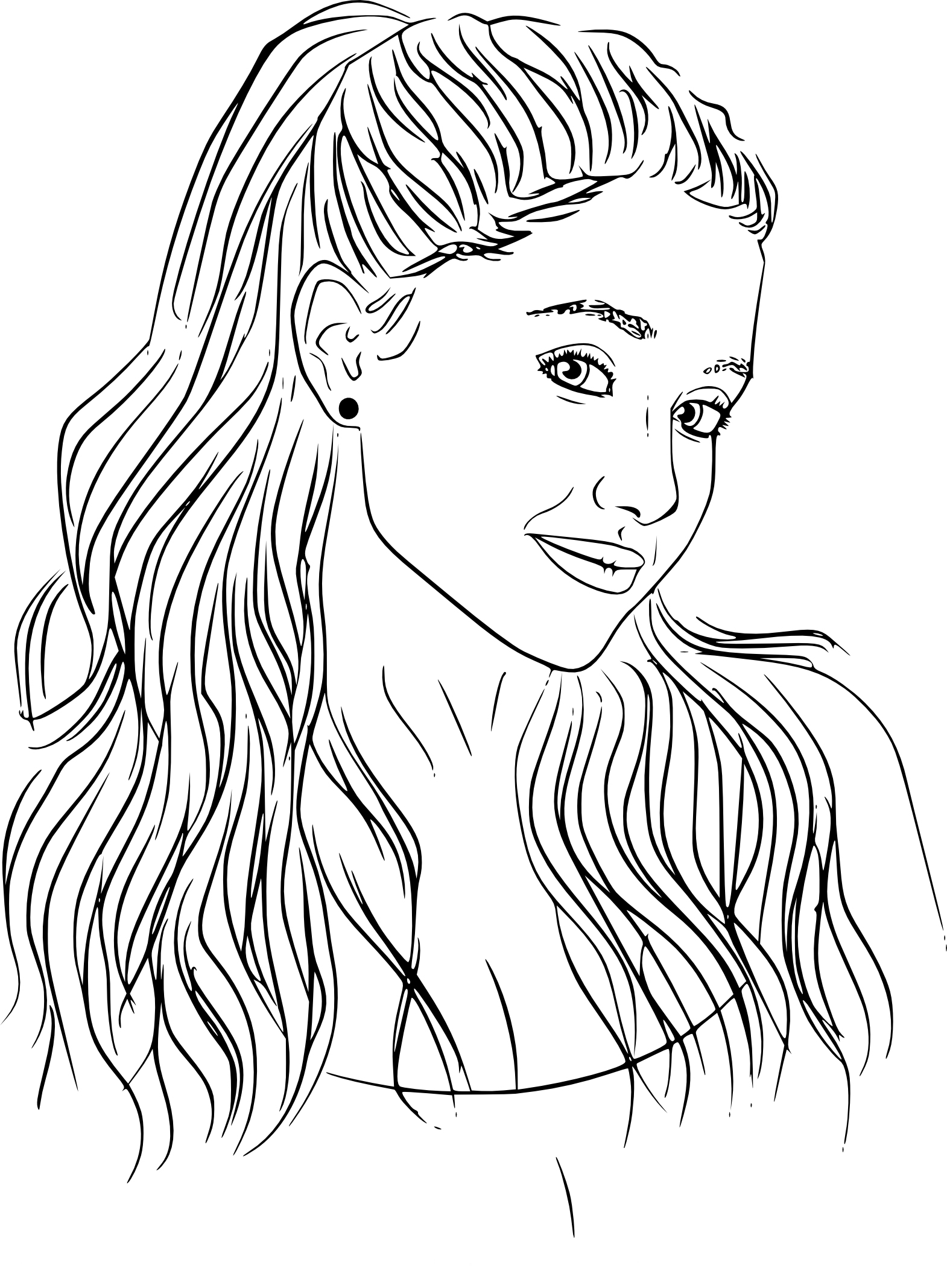 Coloriage Ariana Grande À Imprimer encequiconcerne Coloriage A Impromer