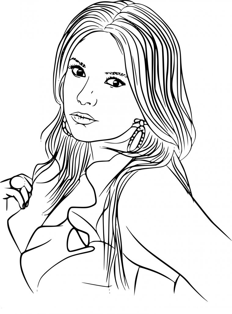 Coloriage Ashley Benson À Imprimer concernant Dessins À Colorier