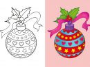 Coloriage Avec Modèle : Une Boule De Noël destiné Dessin De Noel A Colorier