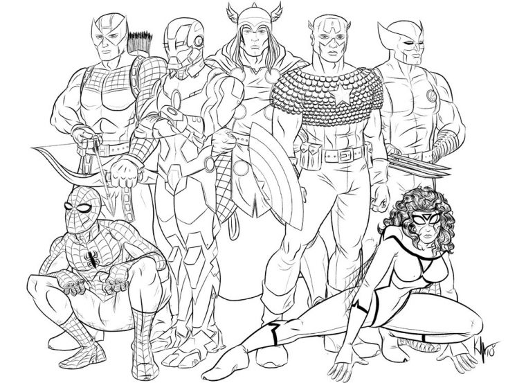 Coloriage Avengers #74015 (Super-Héros) – Album De Coloriages à Dessin Des Avengers