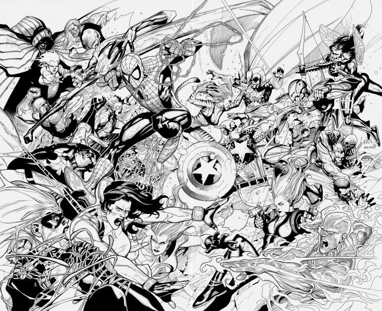 Coloriage Avengers #74051 (Super-Héros) – Album De Coloriages serapportantà Dessin Avengers