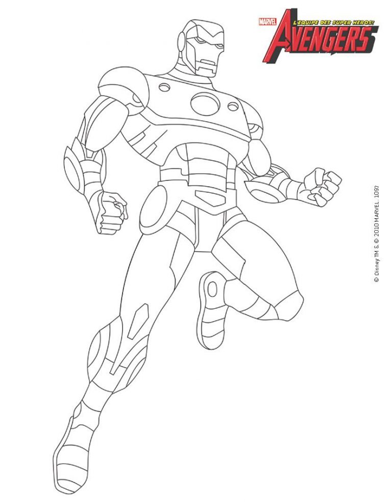 Coloriage Avengers – Iron Man Dans Les Avengers pour Iron Man Coloriage