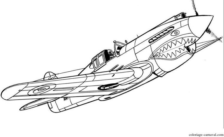 Coloriage Avion De Guerre 10 Dessin Gratuit – Coloriage encequiconcerne Dessin D Avion