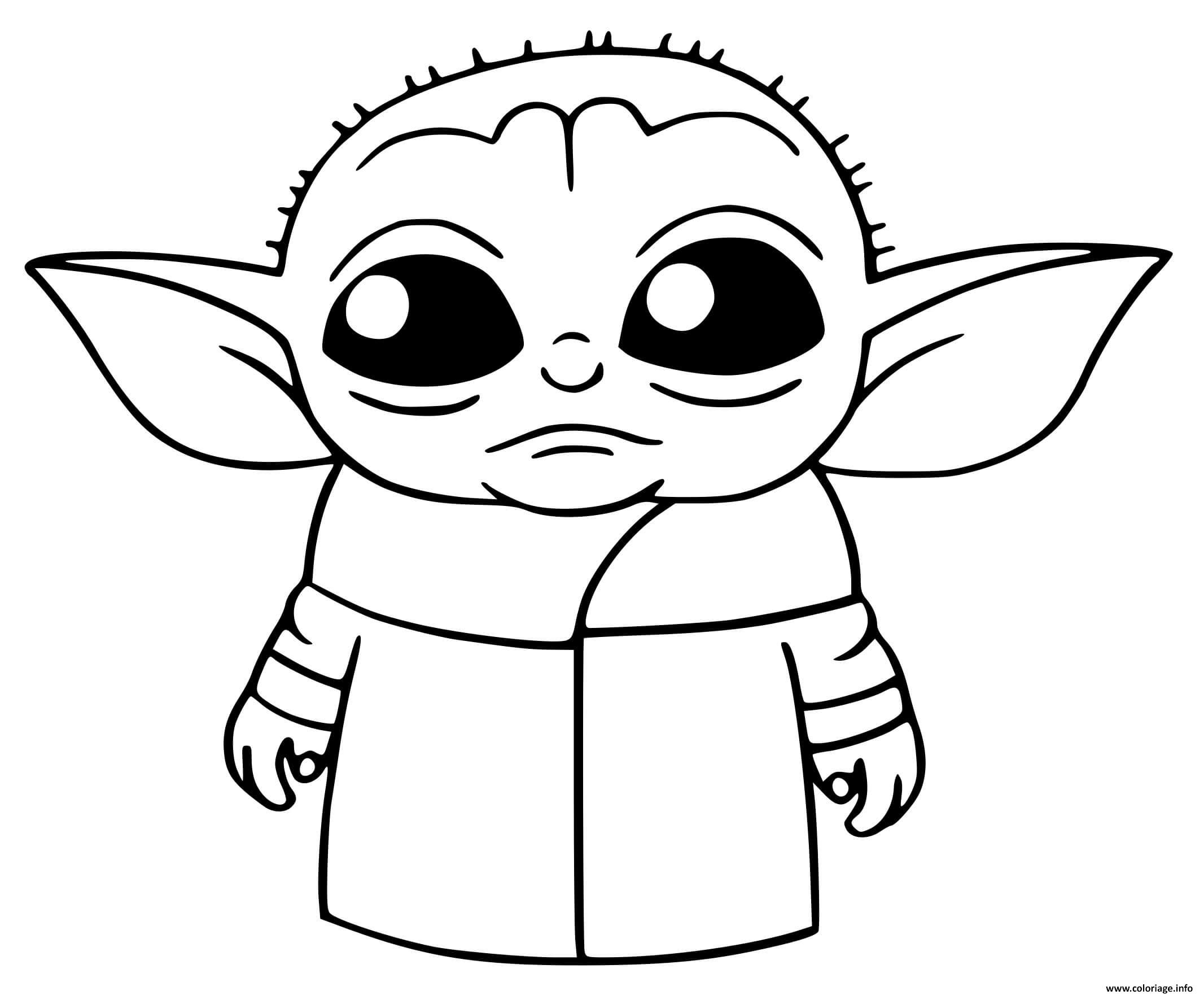 Coloriage Baby Yoda Star Wars Dessin Bebe Yoda À Imprimer concernant Image Bébé Dessin 