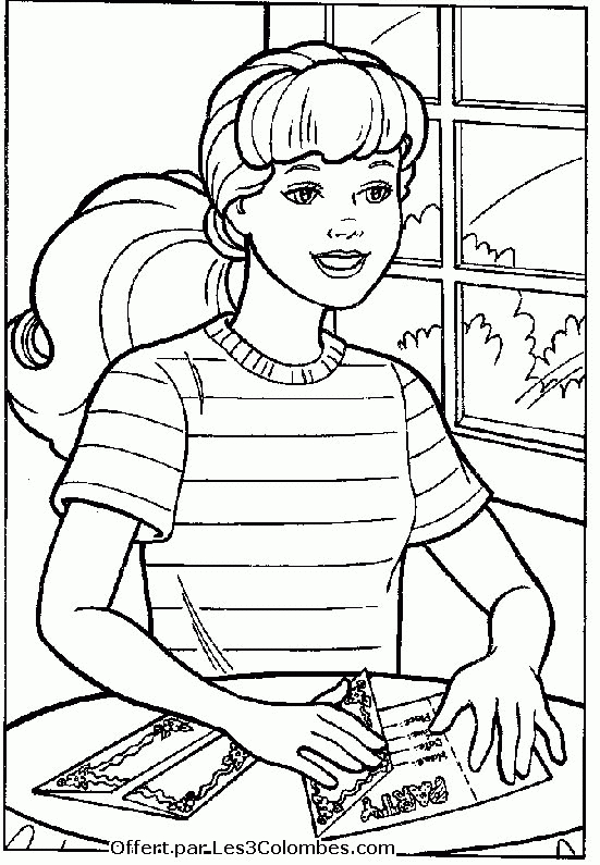 Coloriage Barbie 42 - Coloriage En Ligne Gratuit Pour Enfant serapportantà Dessin Enfant En Ligne 