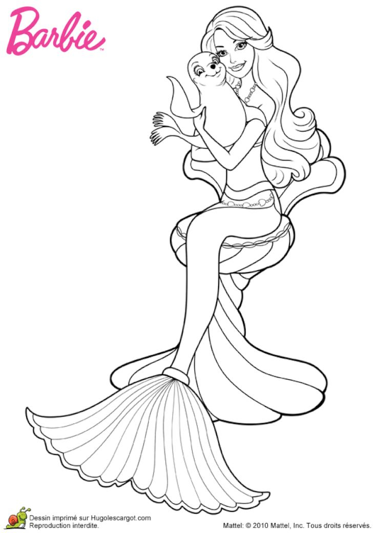 Coloriage Barbie Sirene  Coloring Pictures, Character encequiconcerne Dessin Barbie A Imprimer Gratuit 