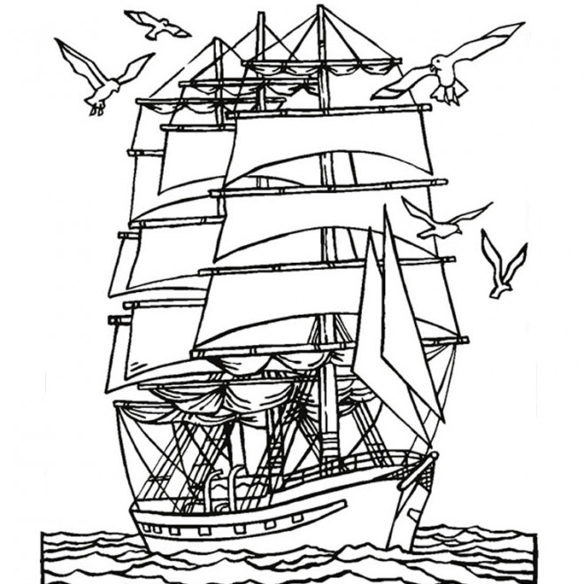 Coloriage Bateau De Guerre Pour Enfant Dessin Gratuit À destiné Dessin Bateau Enfant 