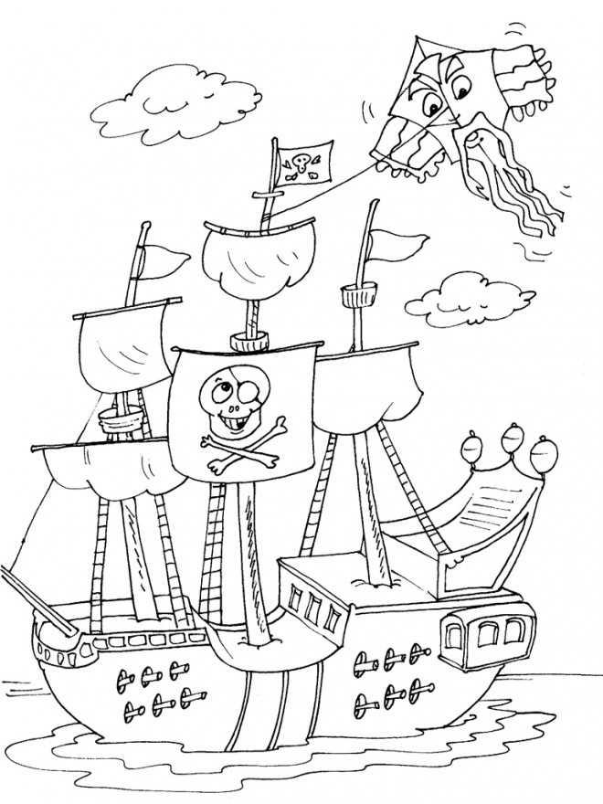 Coloriage Bateau De Pirates Humoristique Dessin Gratuit À intérieur Coloriage De Pompier Gratuit A Imprimer 