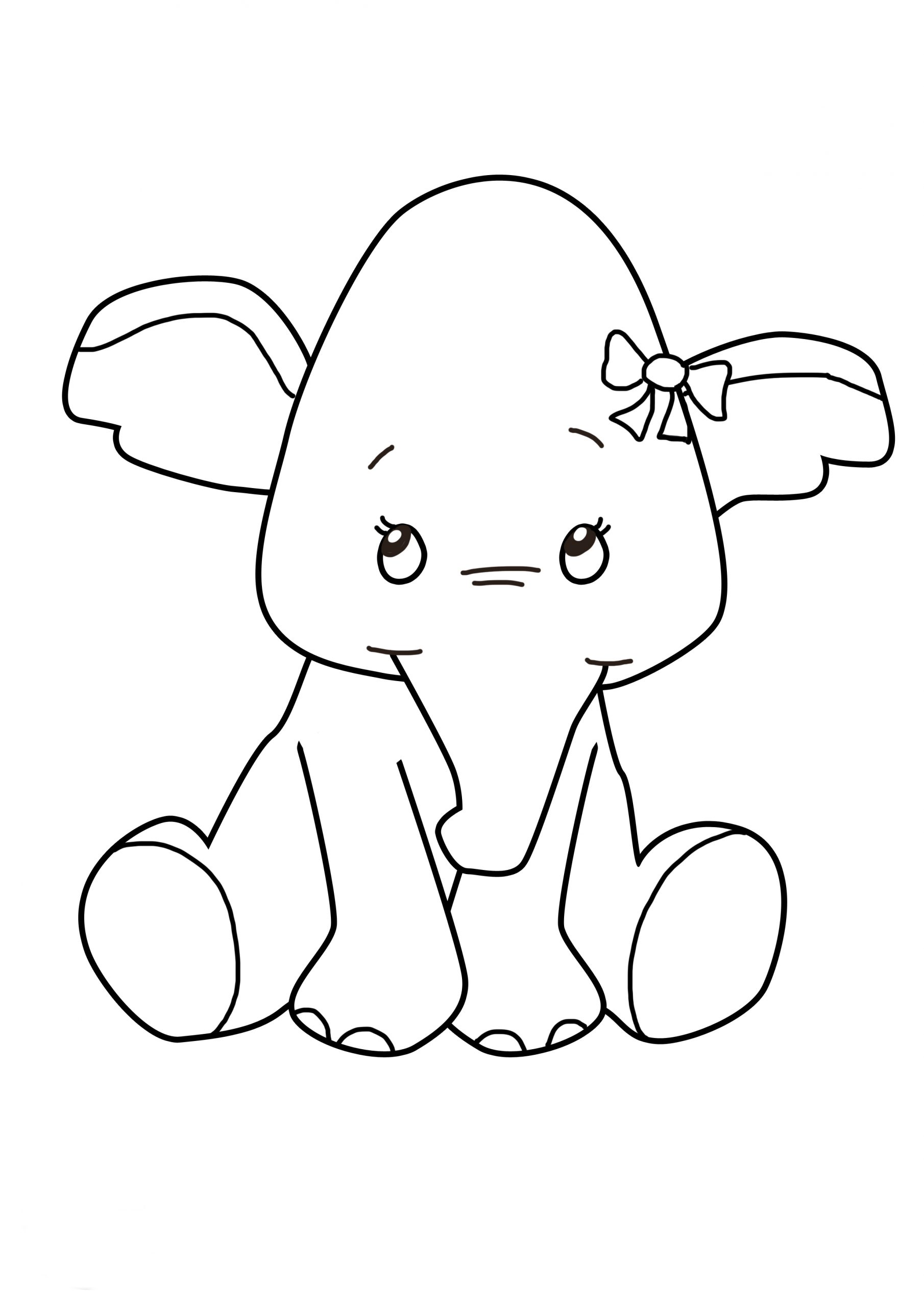 Coloriage Bébé Éléphant À Imprimer tout Éléphant Coloriage 