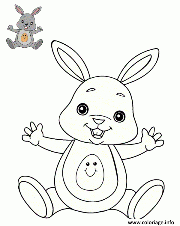 Coloriage Bebe Lapin Avec Un Tshirt Oeuf De Paques Dessin encequiconcerne Bebe Coloriage