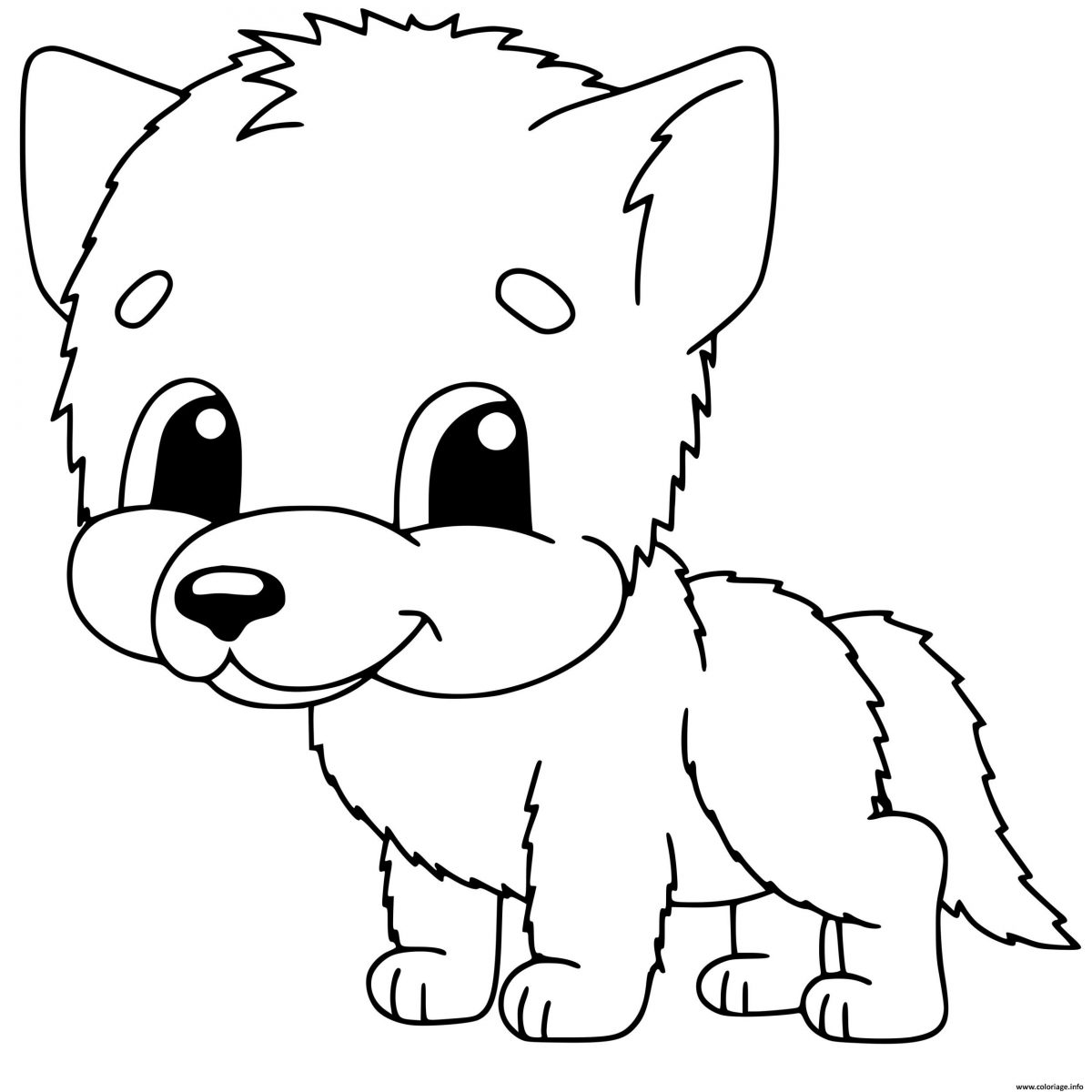 Coloriage Bebe Loup Maternelle Mignon Dessin Loup À Imprimer concernant Dessin De Bébé Animaux