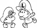 Coloriage Bébé Mario Et Bébé Luigi destiné Dessin A Imprimer Mario Et Luigi