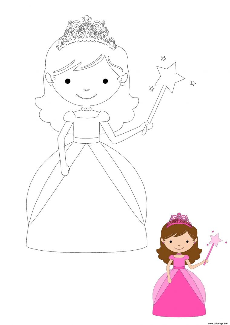 Coloriage Bebe Princesse Dessin Princesse À Imprimer avec Dessin De Princesse À Colorier