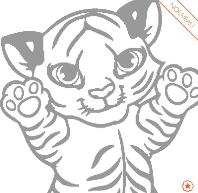 Coloriage Bébé Tigre 🐯! pour Dessin De Bébé Animaux