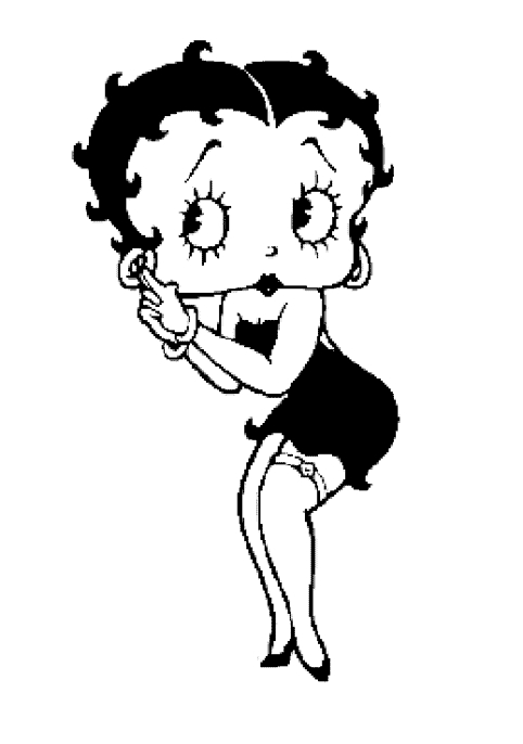 Coloriage Betty Boop #26062 (Dessins Animés) - Album De concernant Dessin De Betty Boop 