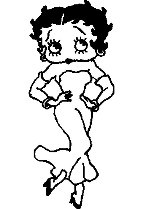 Coloriage Betty Boop Gratuit À Imprimer Liste 20 À 40 serapportantà Betty Boop Coloriage 
