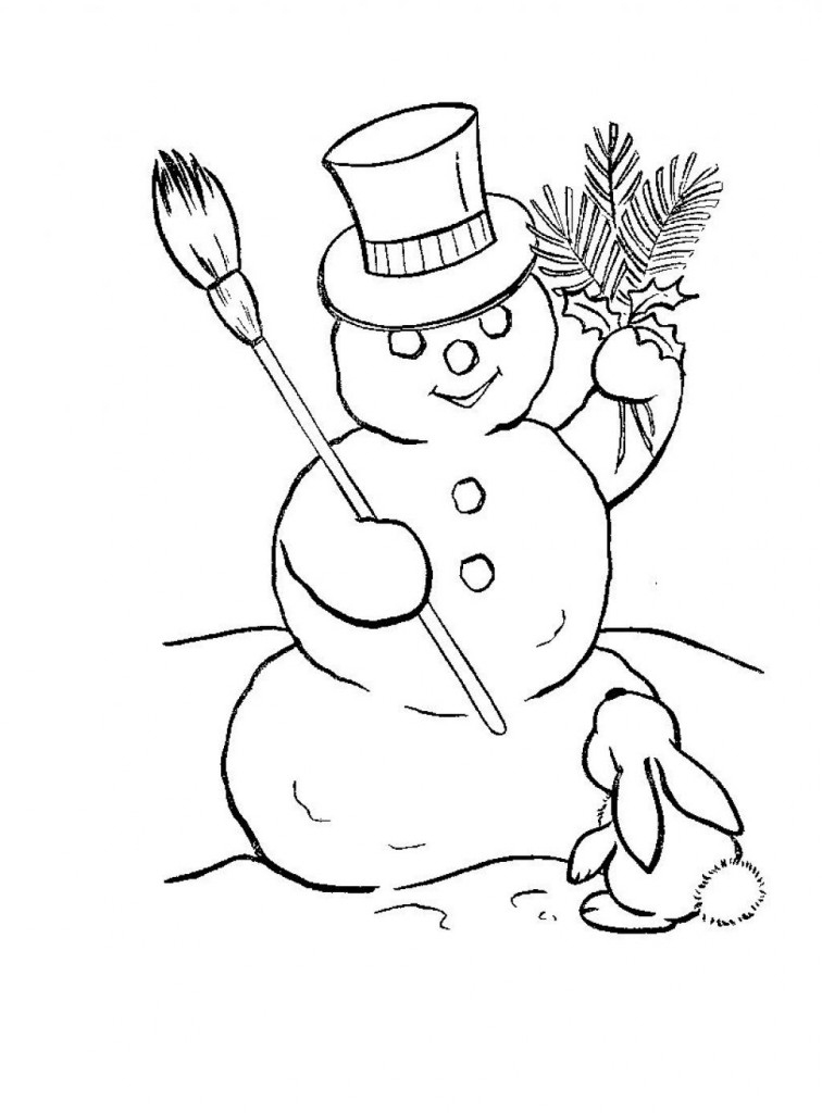 Coloriage Bonhomme De Neige Gratuit À Imprimer Et Colorier à Coloriage Bonhomme