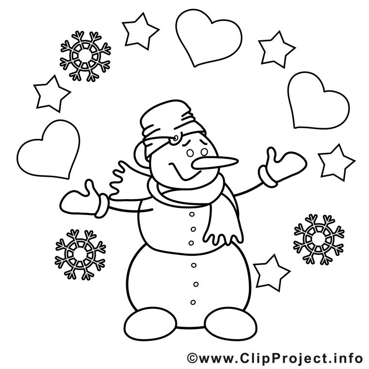 Coloriage Bonhomme De Neige Image À Télécharger – Saint serapportantà Coloriage Bonhomme