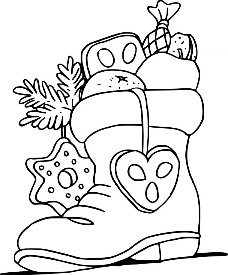 Coloriage Botte De Noel Dessin À Imprimer Sur Coloriages concernant Dessin De Noel À Imprimer