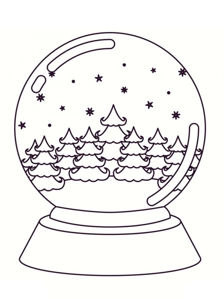 Coloriage Boule À Neige : 30 Dessins À Imprimer Gratuitement concernant Boule Dessin