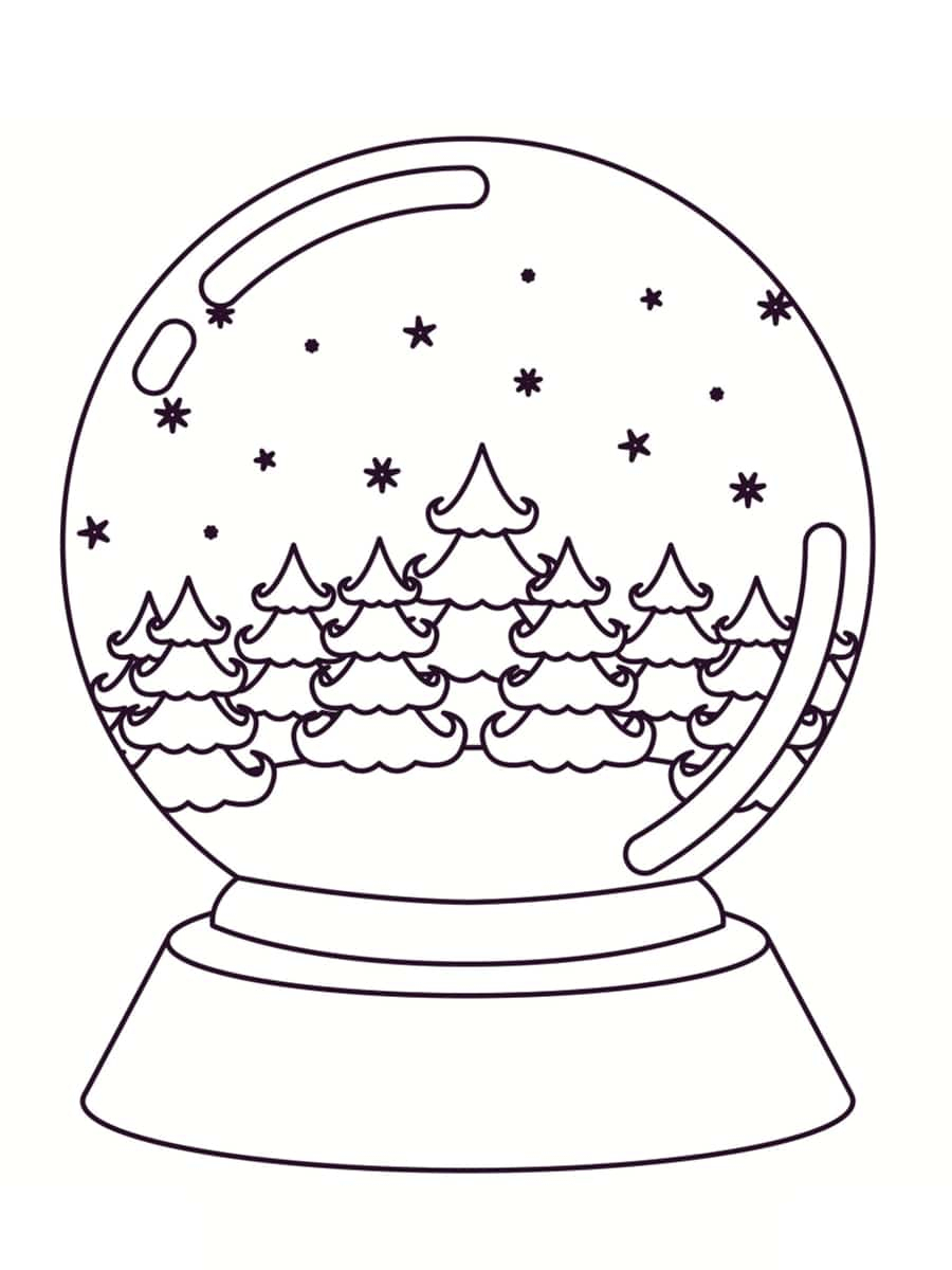 Coloriage Boule À Neige : 30 Dessins À Imprimer Gratuitement concernant Boule Dessin 