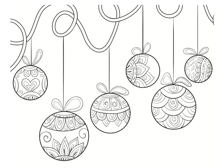 Coloriage Boule De Noël : 20 Dessins À Imprimer Gratuitement dedans Dessin De Noel À Imprimer