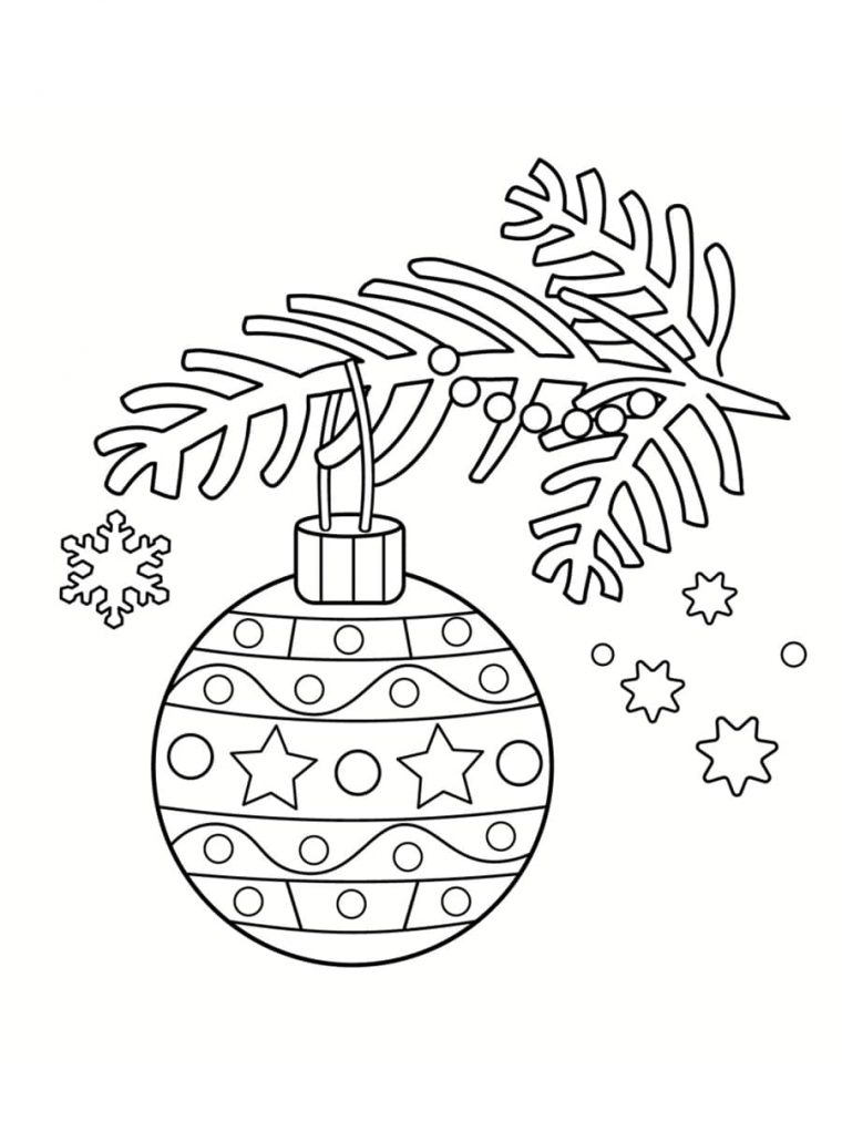 Coloriage Boule De Noël : 20 Dessins À Imprimer Gratuitement encequiconcerne Image A Imprimer De Noel