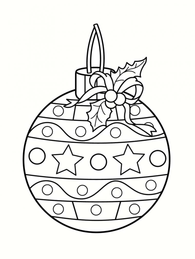 Coloriage Boule De Noël : 20 Dessins À Imprimer Gratuitement serapportantà Dessin De Noel A Imprimer