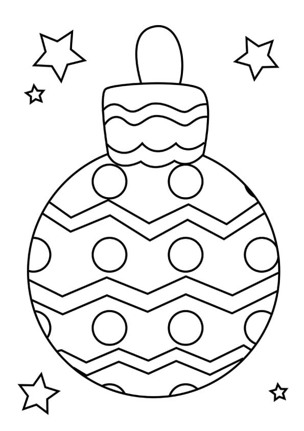 Coloriage Boule De Noël Formes Géométriques  Weihnachten concernant Boule Dessin 