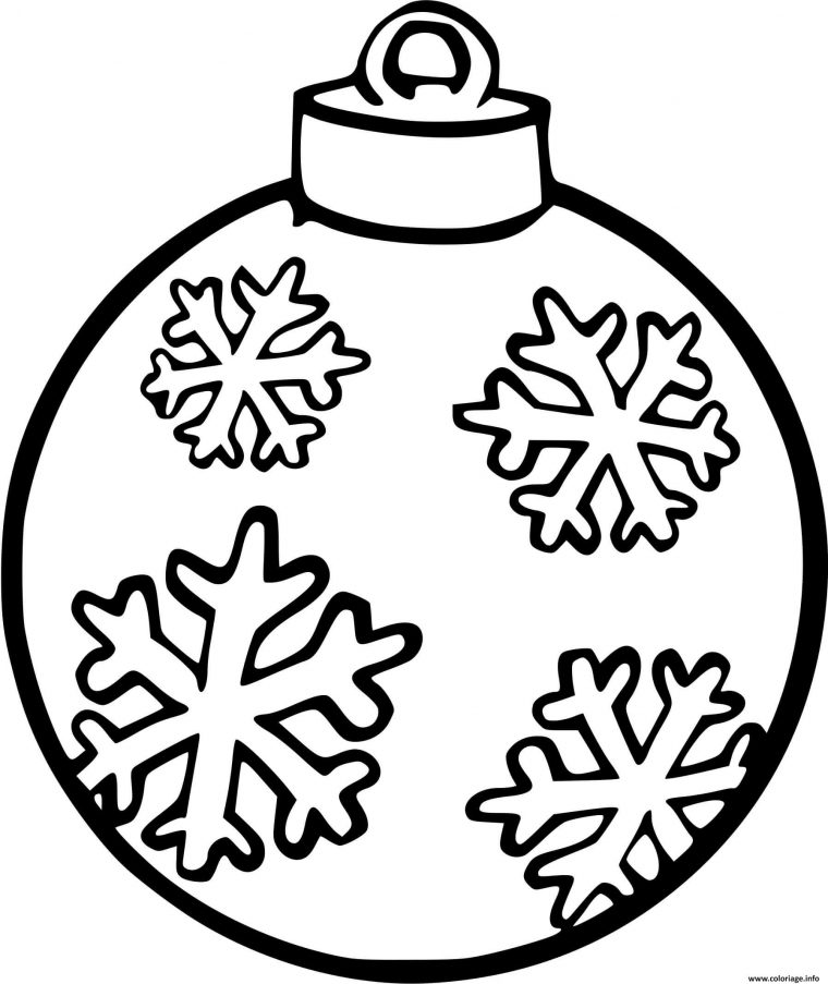 Coloriage Boule De Noel Maternelle Flocon De Neige Dessin destiné Coloriage Noel