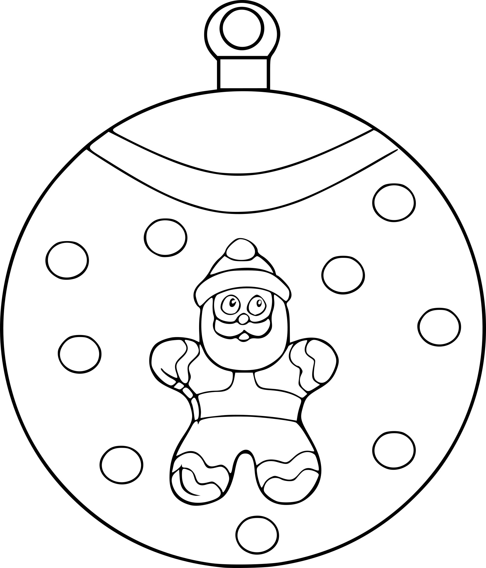 Coloriage Boule Père Noël À Imprimer intérieur Dessin De Noel A Imprimer 