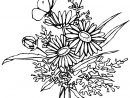 Coloriage Bouquet De Fleur Marguerite Dessin Gratuit À avec Coloriage De Fleurs À Imprimer Gratuit