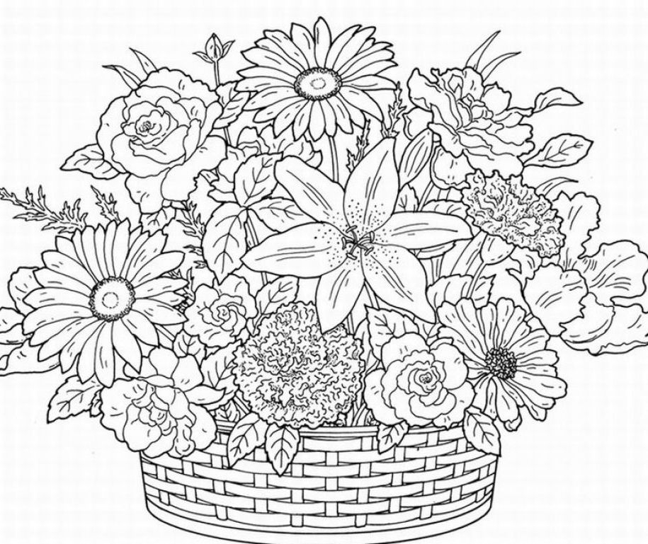 Coloriage Bouquet De Fleurs #161017 (Nature) - Album De avec Fleur Coloriage A Imprimer 