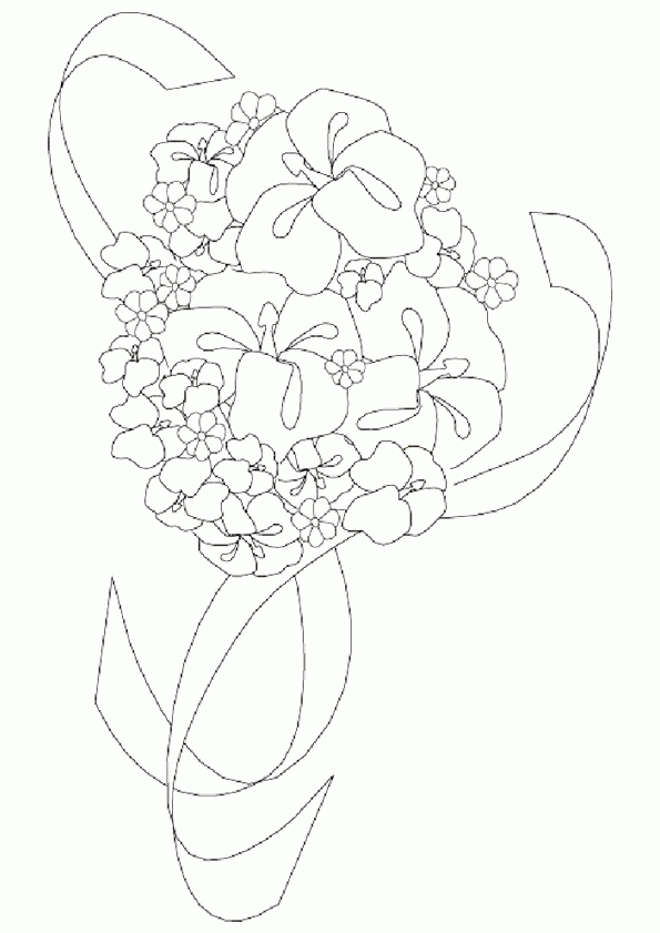 Coloriage Bouquet De Fleurs Surprise avec Dessin De Fleurs À Colorier 