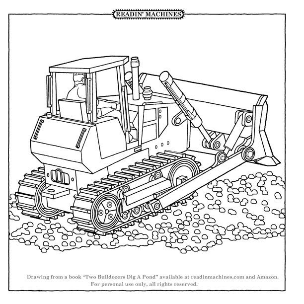 Coloriage Bulldozer  Pelle Mécanique #141704 (Transport serapportantà Tractopelle Dessin 