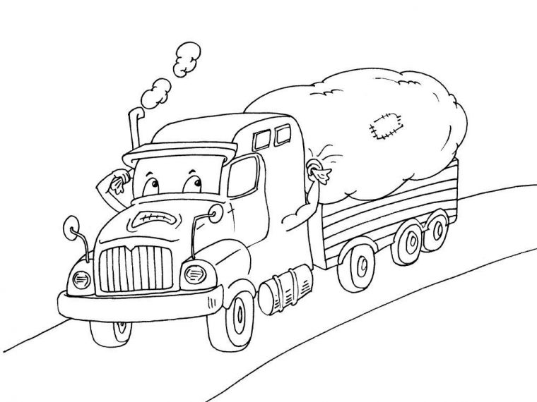 Coloriage Camion 17 – Coloriage Camions – Coloriages destiné Coloriage De Camion