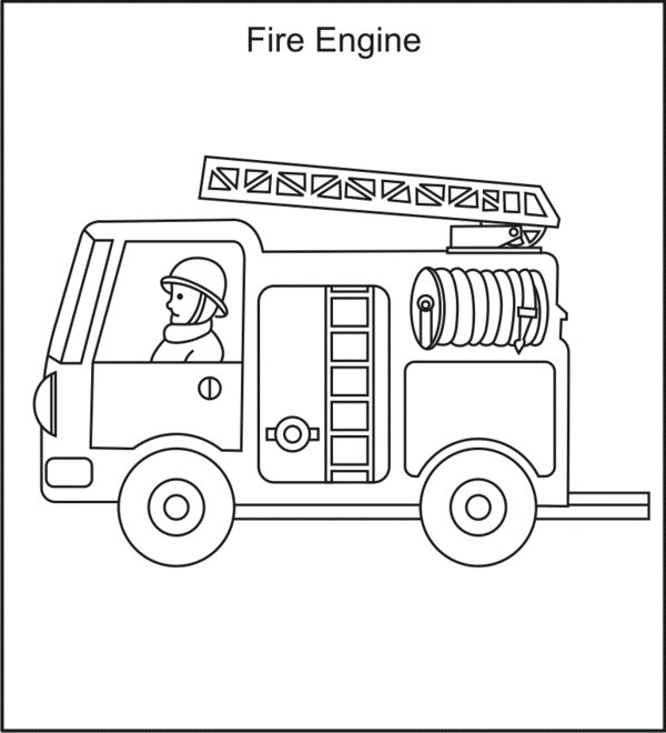 Coloriage Camion De Pompier #135816 (Transport) - Album De serapportantà Camion De Pompier A Colorier 