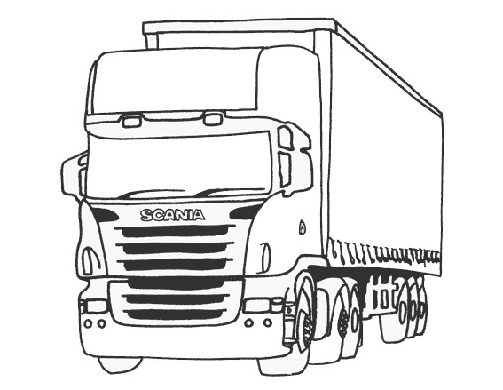 Coloriage Camion Scania Dessin Gratuit À Imprimer encequiconcerne Dessin De Camion Americain 