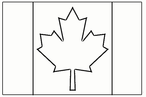 Coloriage Canada Simple Dessin Gratuit À Imprimer dedans Coloriage De Drapeau À Imprimer 