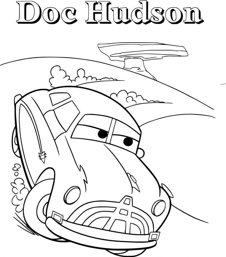 Coloriage Cars Doc Hudson À Imprimer Sur Coloriages encequiconcerne Coloriage À Imprimer Cars