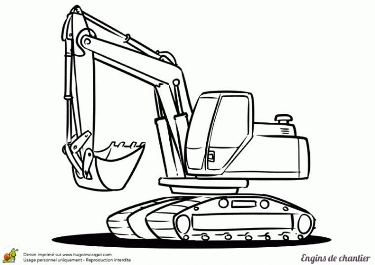 Coloriage Chantier À Imprimer Pour Les Enfants – Cp06412 pour Grue Coloriage