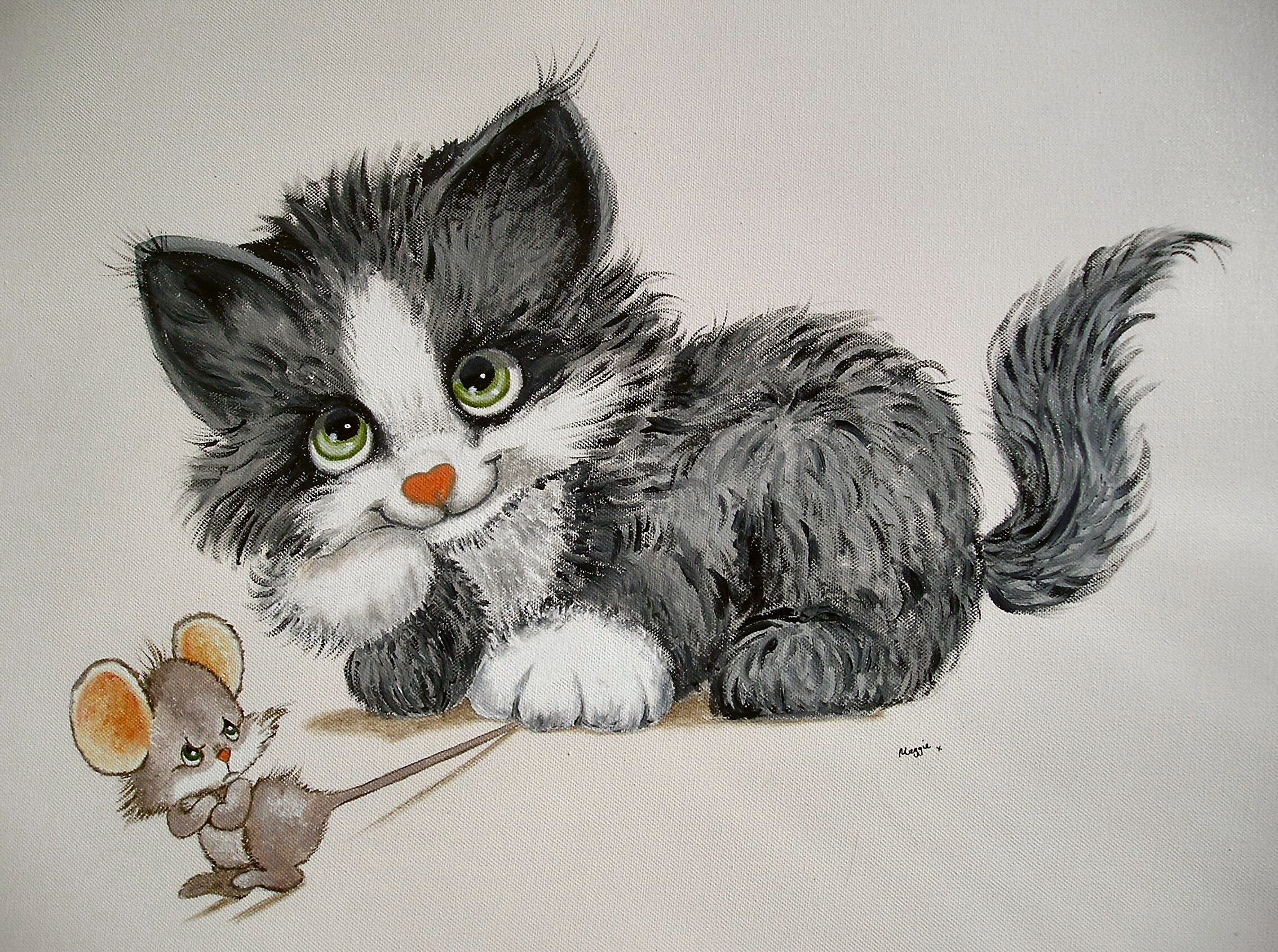 Coloriage Chat Et Souris À Imprimer pour Images De Chats A Imprimer 