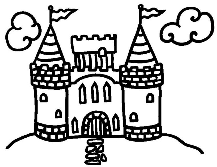 Coloriage Chateau #62033 (Bâtiments Et Architecture concernant Coloriage Chateau Hanté