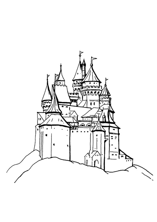 Coloriage Chateau - Coloriages Gratuits À Imprimer destiné Coloriage De Chateau 