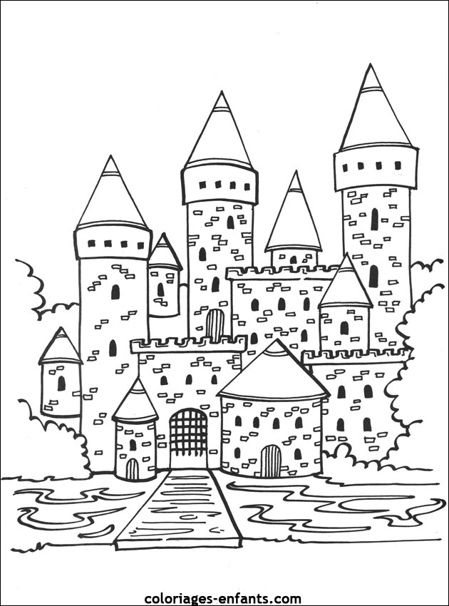 Coloriage Chateau De Princesse À Imprimer  Pin On destiné Coloriage De Chateau 