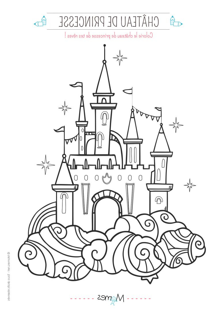 Coloriage Chateau Disney Impressionnant Photos Coloriage dedans Coloriage De Chateau 