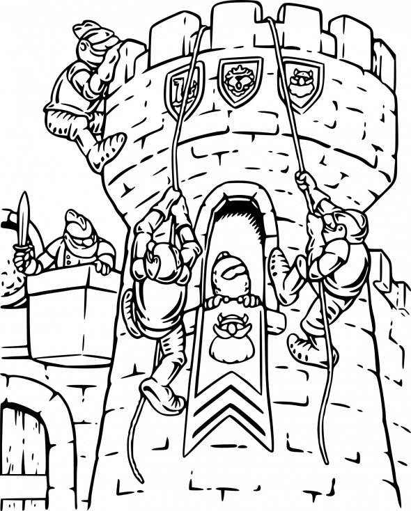 Coloriage Chateau Et Chevalier À Imprimer Sur Coloriages concernant Coloriage Chateau De Princesse À Imprimer 